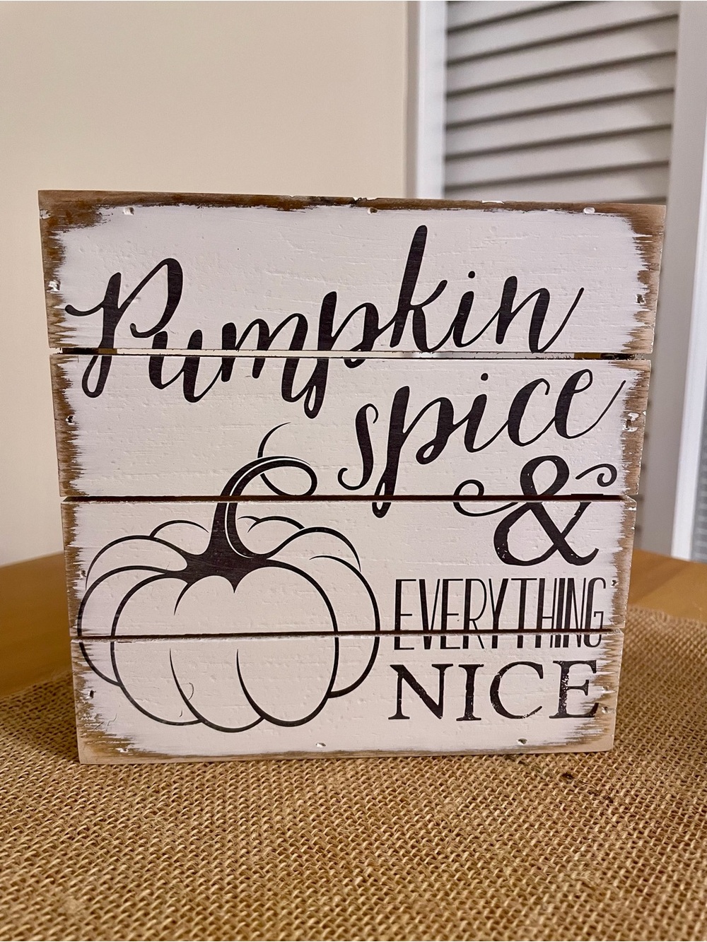 Fall decoration / Small wooden sign / Autumn / Pumpkins